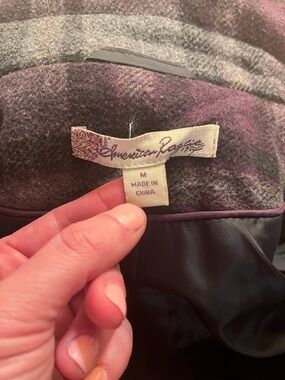 American Rag Women's Purple Tweed Pea Coat